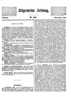 Allgemeine Zeitung Sonntag 2. November 1856