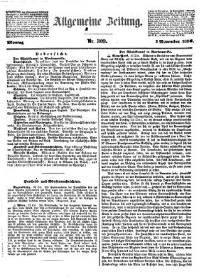 Allgemeine Zeitung Montag 3. November 1856