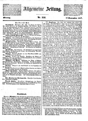 Allgemeine Zeitung Montag 10. November 1856