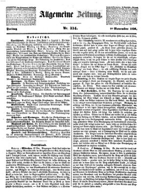 Allgemeine Zeitung Freitag 28. November 1856