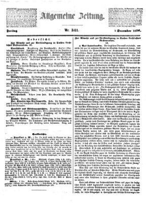 Allgemeine Zeitung Freitag 5. Dezember 1856