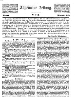 Allgemeine Zeitung Montag 8. Dezember 1856