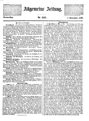 Allgemeine Zeitung Donnerstag 11. Dezember 1856