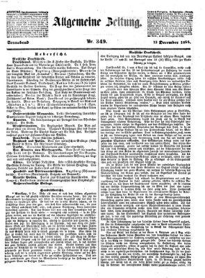 Allgemeine Zeitung Samstag 13. Dezember 1856