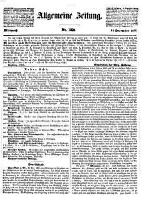 Allgemeine Zeitung Mittwoch 24. Dezember 1856