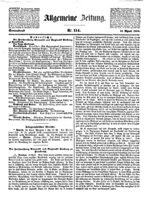 Allgemeine Zeitung Samstag 24. April 1858