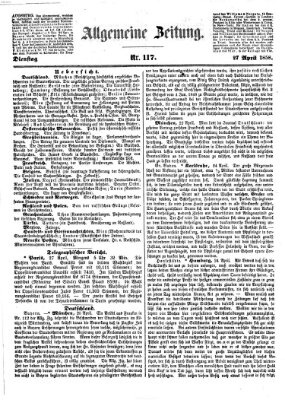 Allgemeine Zeitung Dienstag 27. April 1858