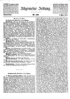 Allgemeine Zeitung Donnerstag 6. Mai 1858