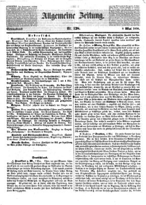 Allgemeine Zeitung Samstag 8. Mai 1858