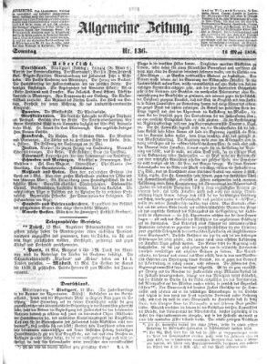 Allgemeine Zeitung Sonntag 16. Mai 1858