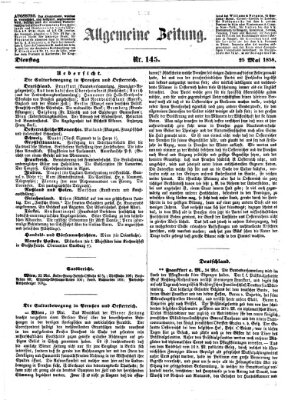 Allgemeine Zeitung Dienstag 25. Mai 1858