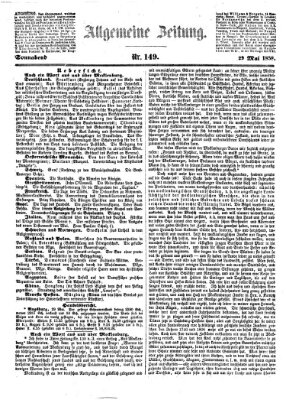 Allgemeine Zeitung Samstag 29. Mai 1858