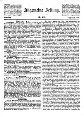 Allgemeine Zeitung Dienstag 8. Juni 1858