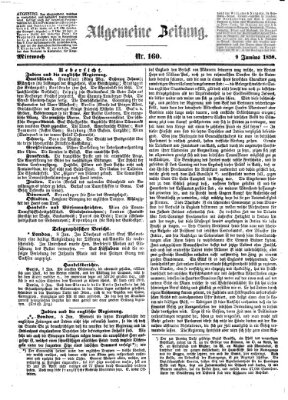 Allgemeine Zeitung Mittwoch 9. Juni 1858