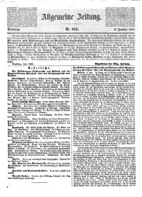 Allgemeine Zeitung Sonntag 13. Juni 1858