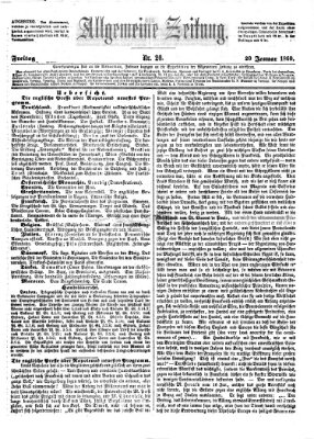 Allgemeine Zeitung Freitag 20. Januar 1860