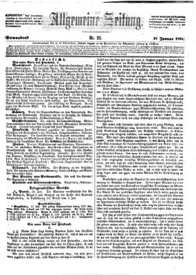 Allgemeine Zeitung Samstag 21. Januar 1860