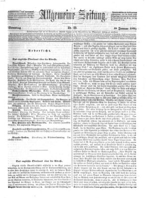 Allgemeine Zeitung Sonntag 29. Januar 1860