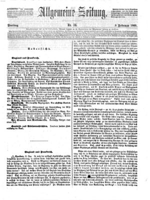 Allgemeine Zeitung Freitag 3. Februar 1860