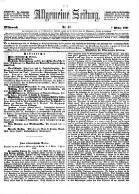 Allgemeine Zeitung Mittwoch 7. März 1860