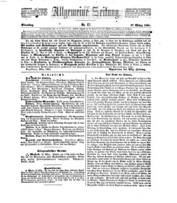 Allgemeine Zeitung Dienstag 27. März 1860