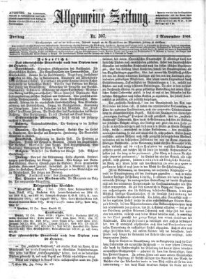 Allgemeine Zeitung Freitag 2. November 1860