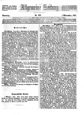 Allgemeine Zeitung Sonntag 4. November 1860