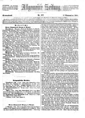 Allgemeine Zeitung Samstag 17. November 1860