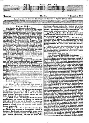 Allgemeine Zeitung Sonntag 16. Dezember 1860