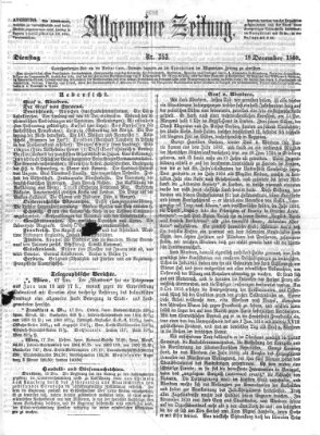 Allgemeine Zeitung Dienstag 18. Dezember 1860