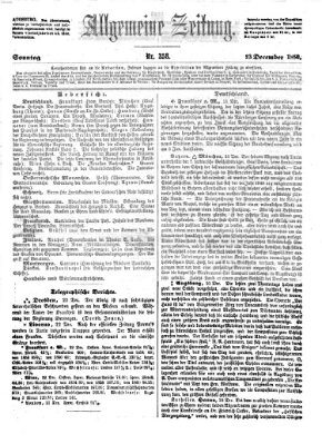 Allgemeine Zeitung Sonntag 23. Dezember 1860