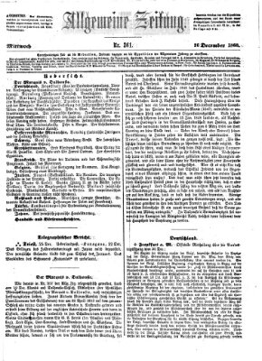 Allgemeine Zeitung Mittwoch 26. Dezember 1860