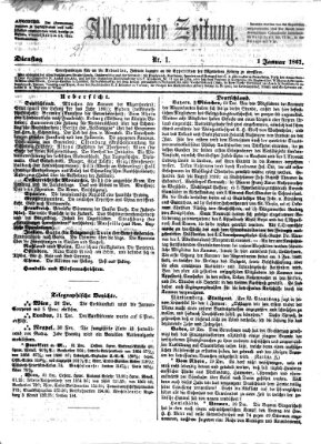 Allgemeine Zeitung Dienstag 1. Januar 1861