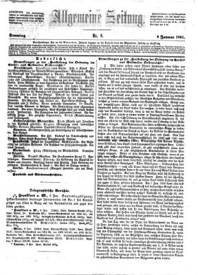 Allgemeine Zeitung Sonntag 6. Januar 1861