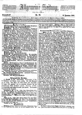 Allgemeine Zeitung Samstag 26. Januar 1861