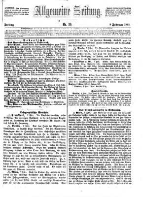 Allgemeine Zeitung Freitag 8. Februar 1861