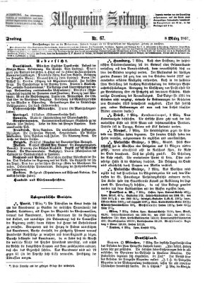 Allgemeine Zeitung Freitag 8. März 1861