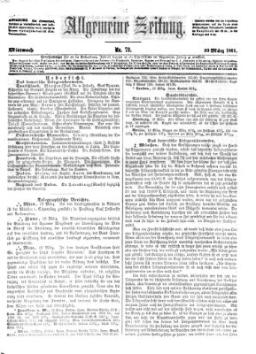 Allgemeine Zeitung Mittwoch 20. März 1861