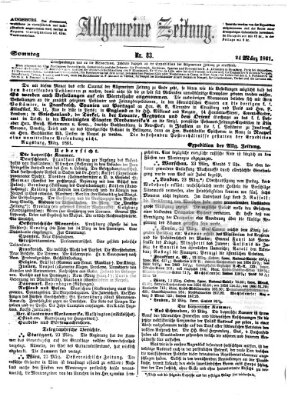 Allgemeine Zeitung Sonntag 24. März 1861