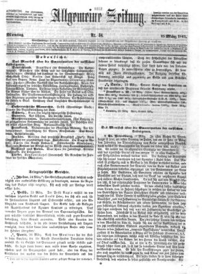 Allgemeine Zeitung Montag 25. März 1861