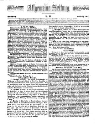 Allgemeine Zeitung Mittwoch 27. März 1861