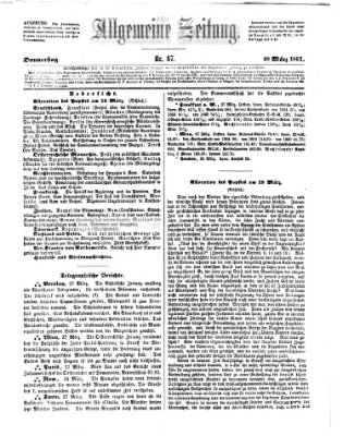 Allgemeine Zeitung Donnerstag 28. März 1861