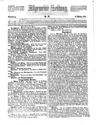 Allgemeine Zeitung Sonntag 31. März 1861