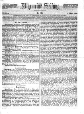 Allgemeine Zeitung Freitag 10. Mai 1861