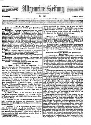 Allgemeine Zeitung Sonntag 12. Mai 1861