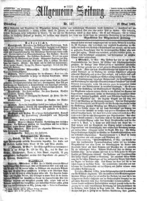 Allgemeine Zeitung Dienstag 21. Mai 1861