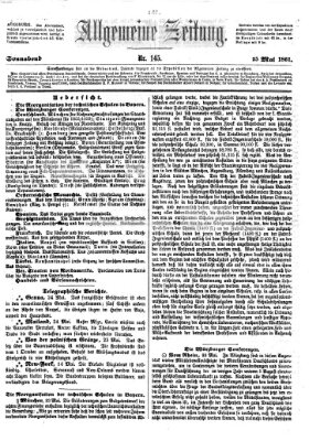 Allgemeine Zeitung Samstag 25. Mai 1861