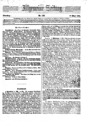 Allgemeine Zeitung Dienstag 28. Mai 1861