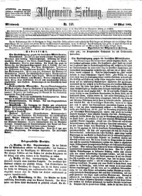 Allgemeine Zeitung Mittwoch 29. Mai 1861