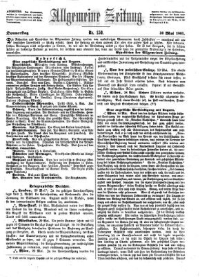 Allgemeine Zeitung Donnerstag 30. Mai 1861